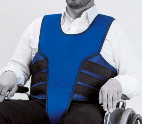 Chaleco con Perineal para paciente en silla de ruedas |Medicare System